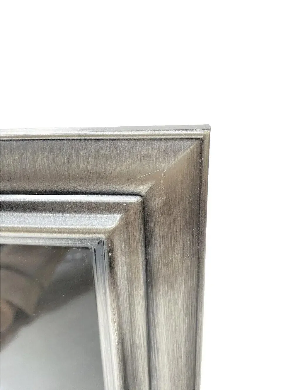 Modern Silver-Plated Photo Frames 2-Piece Set, Sicura Italy Rectangular Display